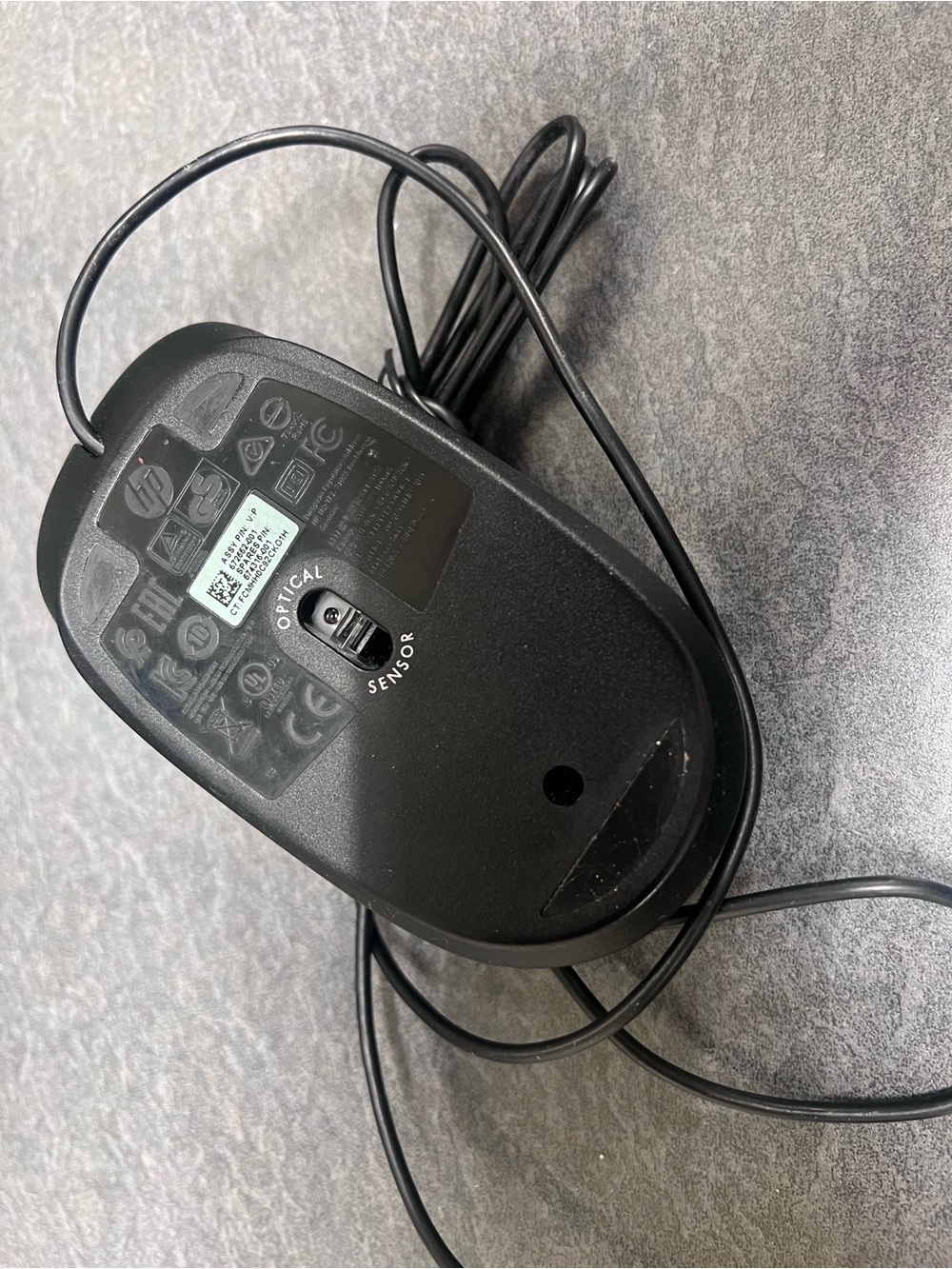 Wired Black Optical Computer Mouse